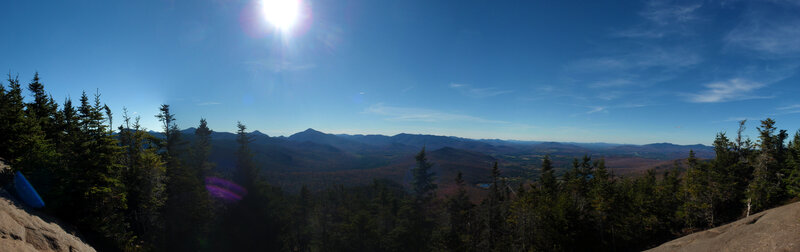 Panoramic mountain view from summit