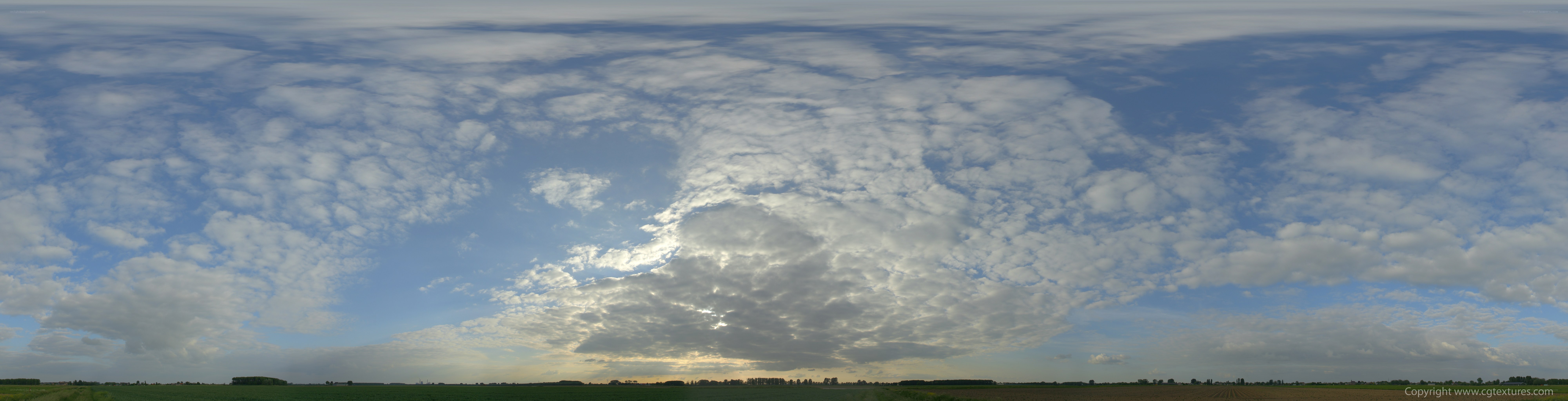 Panoramic sky with clouds