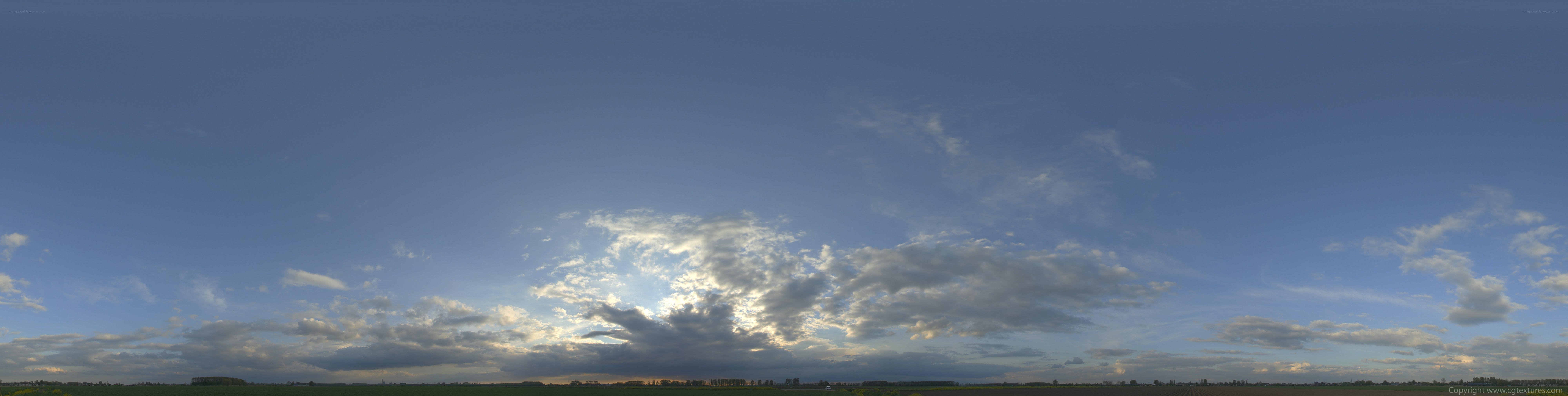 Panoramic sky with clouds