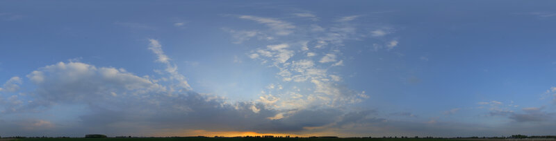 Panoramic sky with clouds
