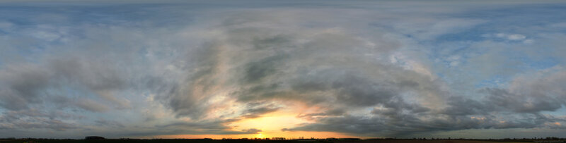 Panoramic Sunset Sky