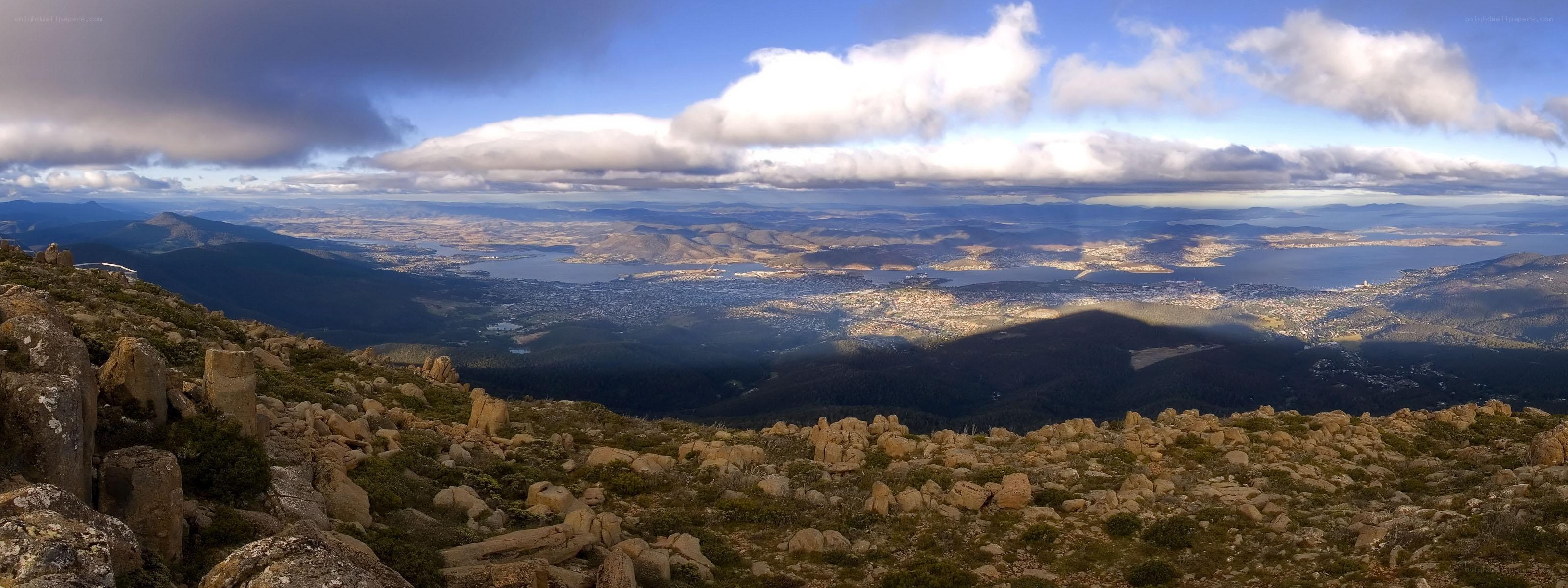 Panoramic view from a mountain peak