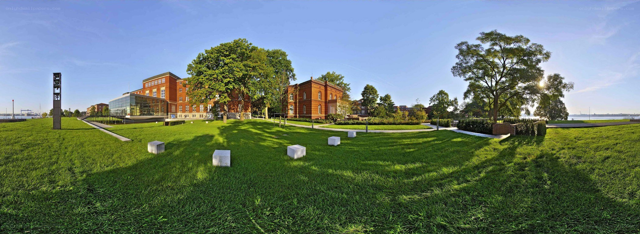 Panoramic view of a campus