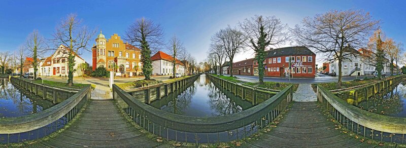 Panoramic view of a canal in Germany
