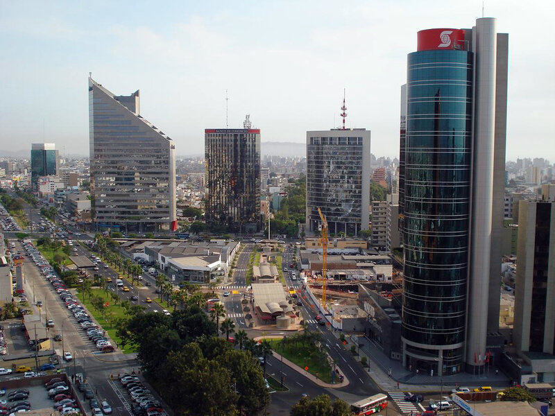 Panoramic view of a city skyline