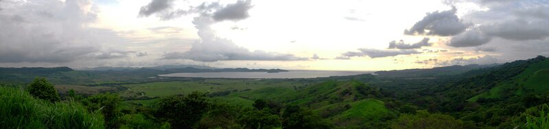 Panoramic view of a coastal landscape