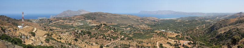 Panoramic view of a coastal valley
