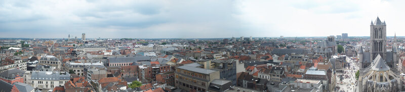 Panoramic view of a European city