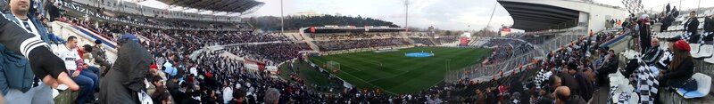 Panoramic view of a football stadium