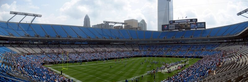 Panoramic view of a football stadium