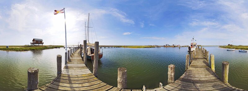 Panoramic view of a harbor