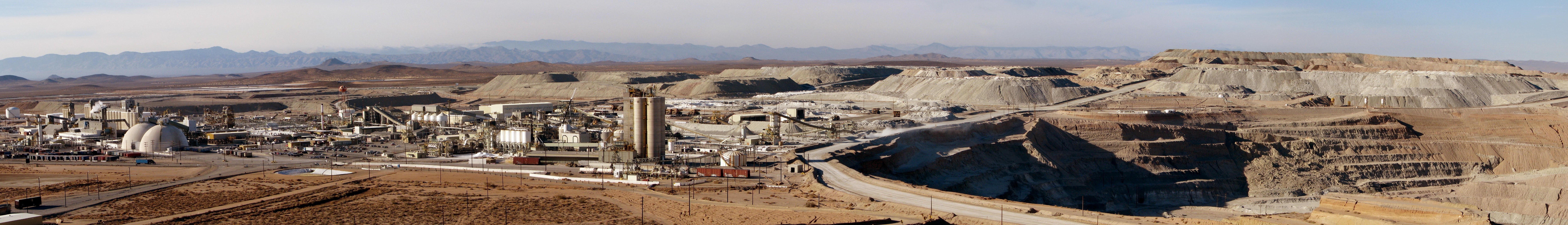 Panoramic view of a mining operation
