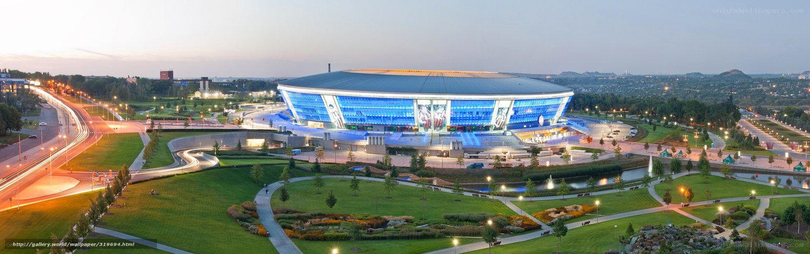 Panoramic view of a modern stadium