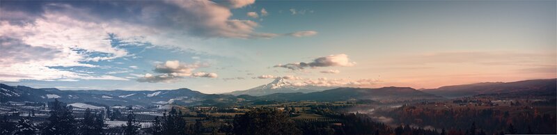 Panoramic view of a mountain landscape