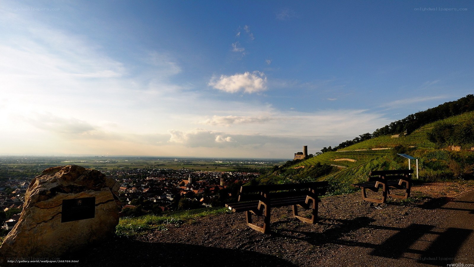 Panoramic view of a town