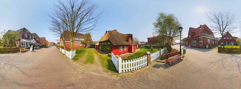Panoramic view of a village