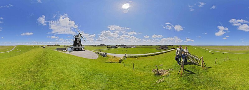 Panoramic view of a windmill