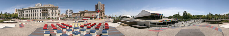 Panoramic view of Adelaide city center
