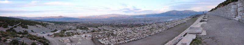 Panoramic view of ancient ruins