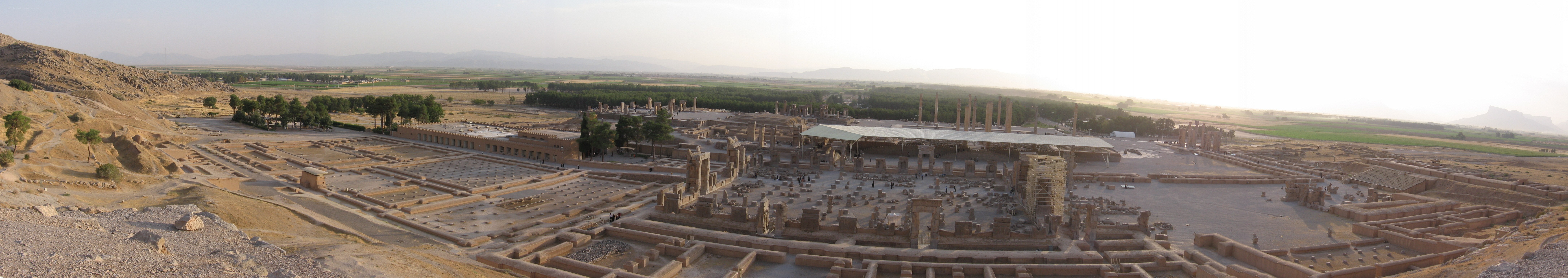 Panoramic view of ancient ruins