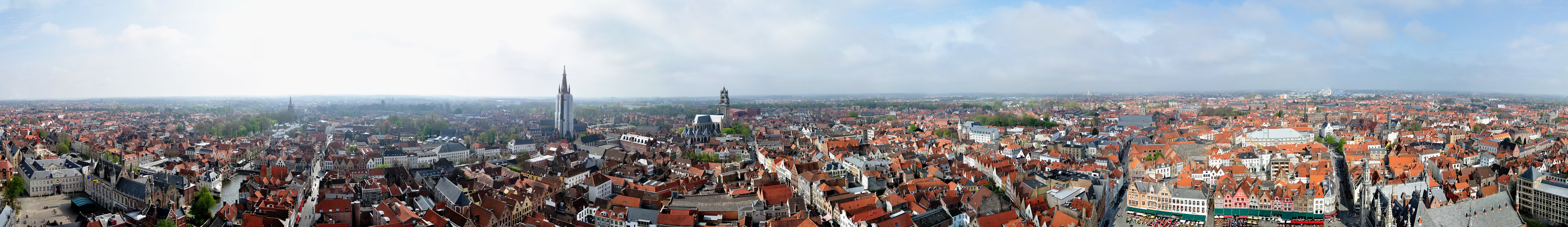 Panoramic view of Bruges