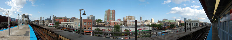 Panoramic view of Chicago train station