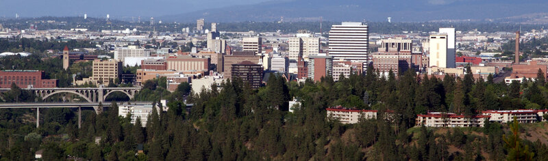 Panoramic view of downtown Eugene