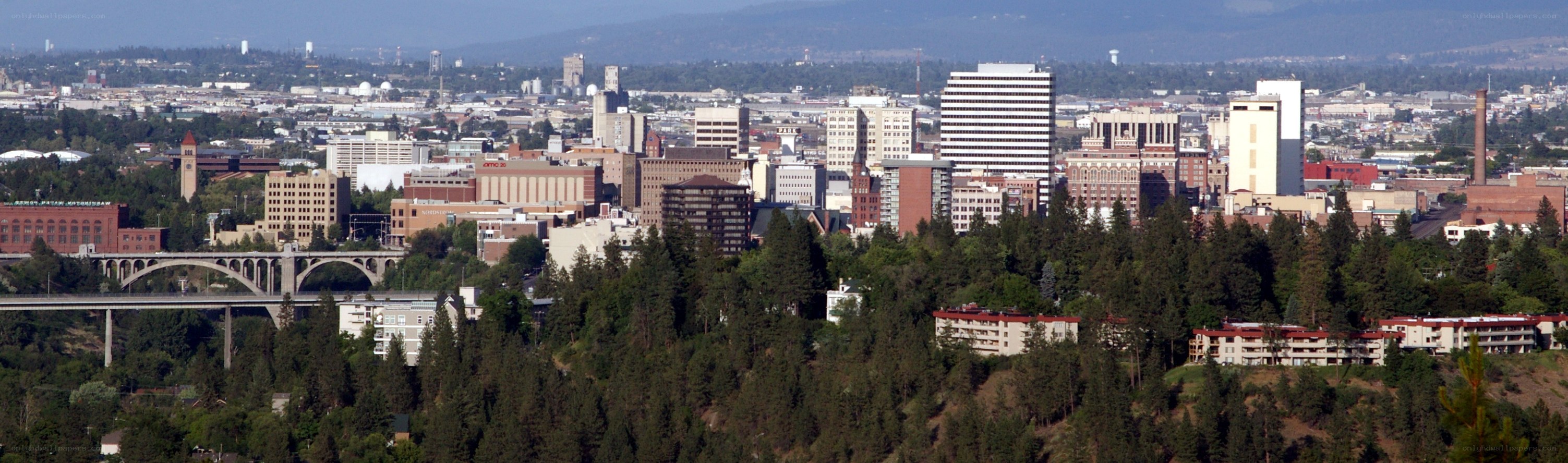 Panoramic view of downtown Eugene