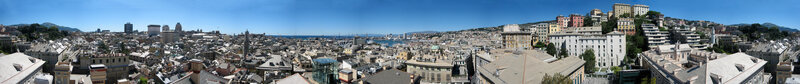 Panoramic view of Genoa city
