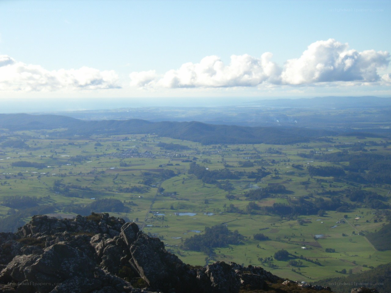 Panoramic view of green valley
