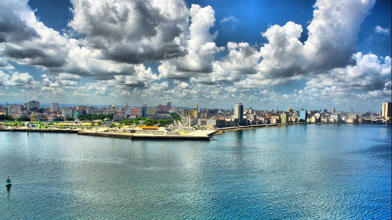 Panoramic view of Havana harbor