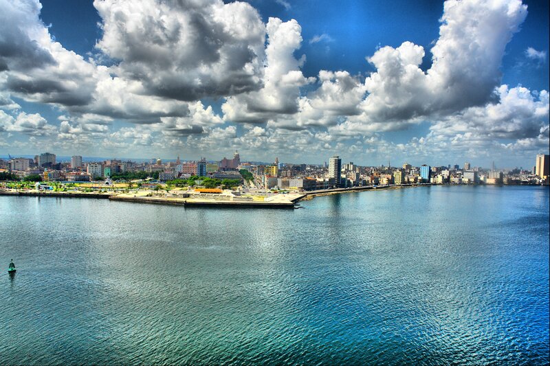 Panoramic view of Havana harbor