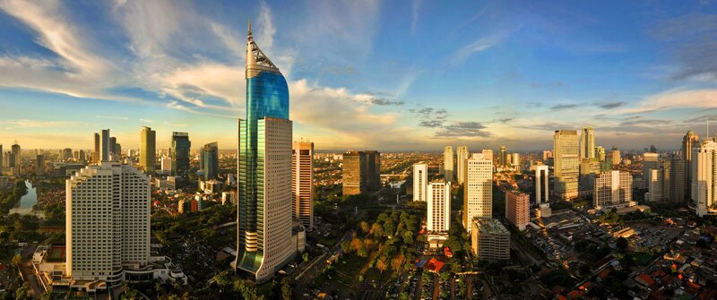 Panoramic view of Jakarta skyline
