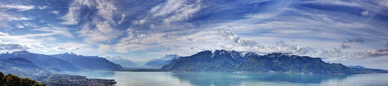 Panoramic view of Lake Geneva