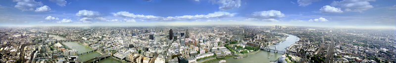 Panoramic view of London cityscape