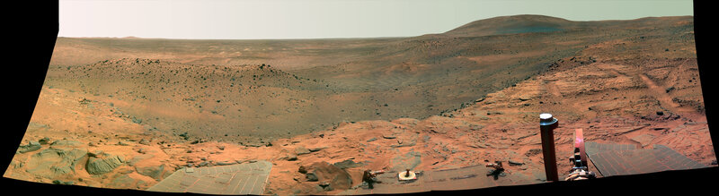 Panoramic view of Mars surface