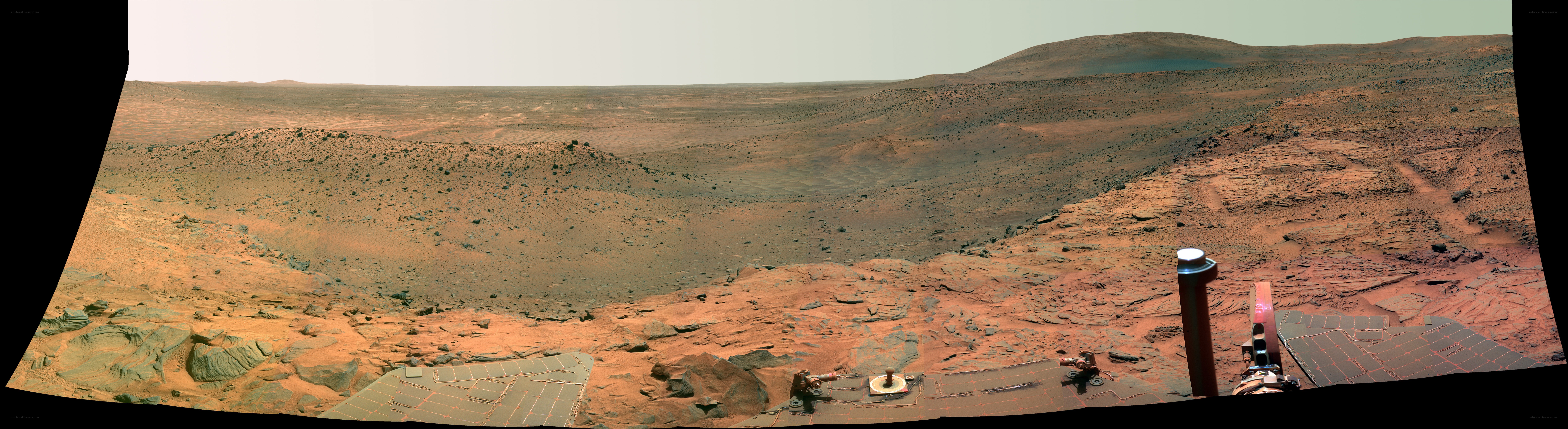 Panoramic view of Mars surface