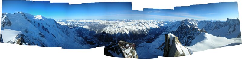 Panoramic view of Mont Blanc