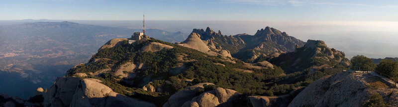Panoramic view of Montserrat mountain