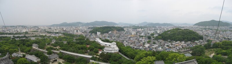 Panoramic view of Okayama Castle