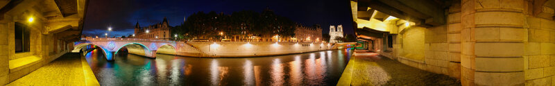Panoramic view of Paris at night