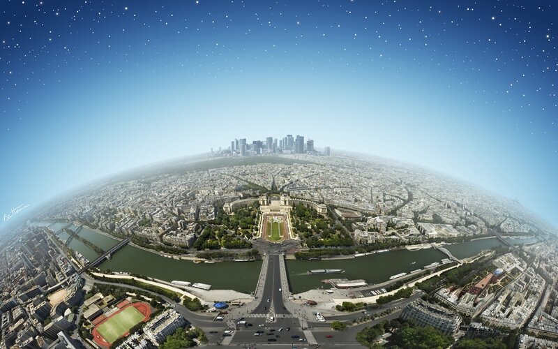 Panoramic View of Paris — Blue, Serene, Afternoon