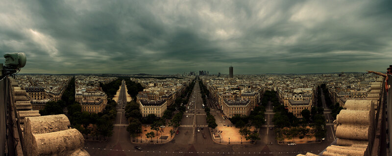 Panoramic view of Paris from above