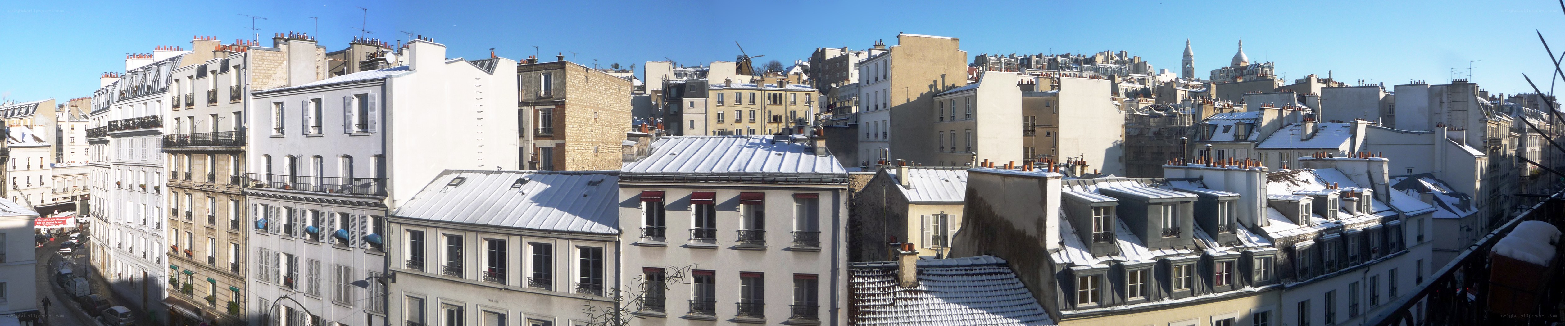 Panoramic view of Paris rooftops