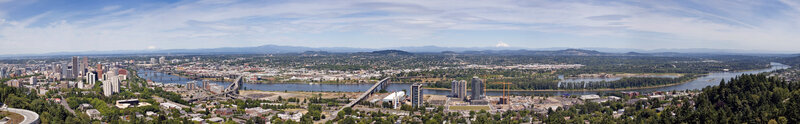Panoramic view of Portland cityscape