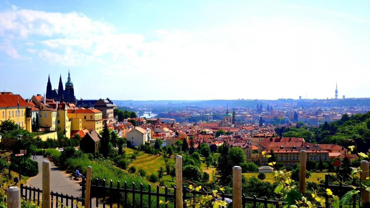 Panoramic view of Prague