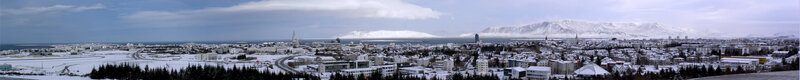 Panoramic view of Reykjavik
