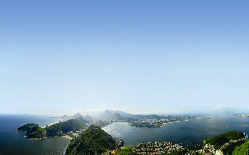 Panoramic View of Rio De Janeiro — Blue