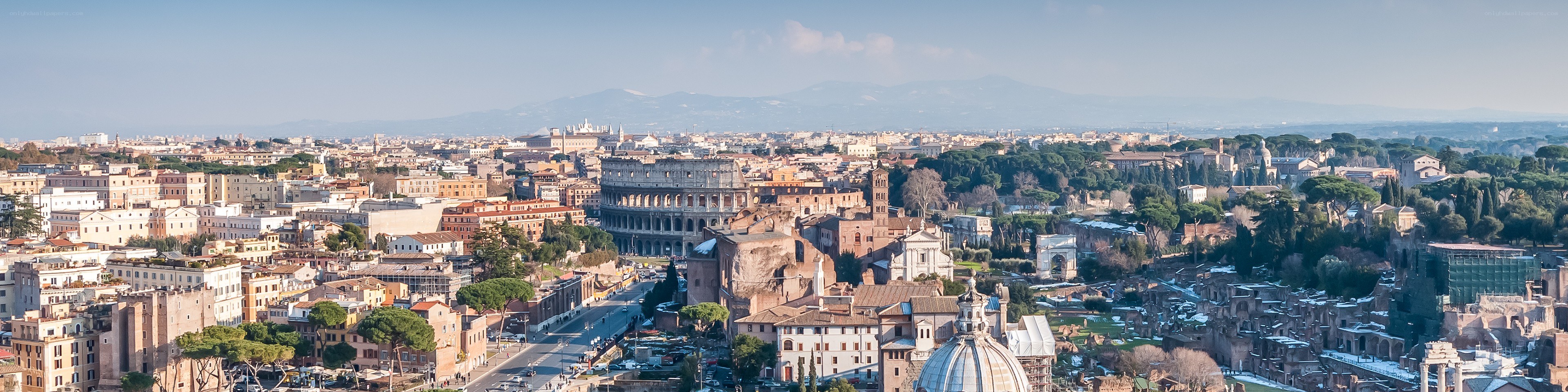 Panoramic view of Rome