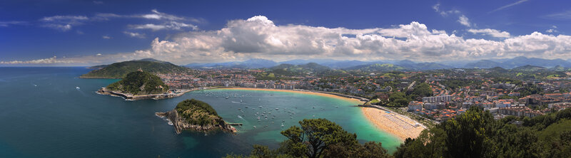 Panoramic view of San Sebastián